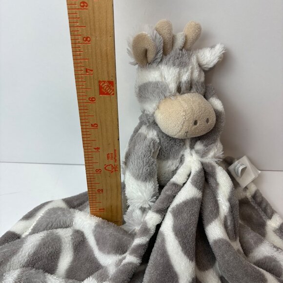 Mon Petit Chou Giraffe Plush Security Blanket Lovey Gray Baby Animal Print - Picture 9 of 9